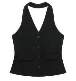 TRAFZA Workwear Spring Summer New Women's Vest + Shorts Set