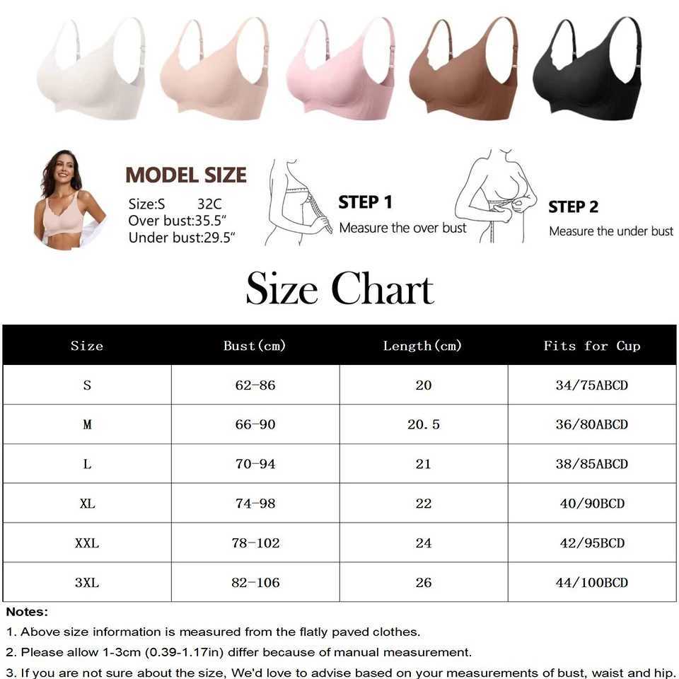 Womens Push Up Soft Bra Removable Padded Non Wired Bra Comfort Seamless Full Coverage Everyday Bra Underwear For Women Z250730