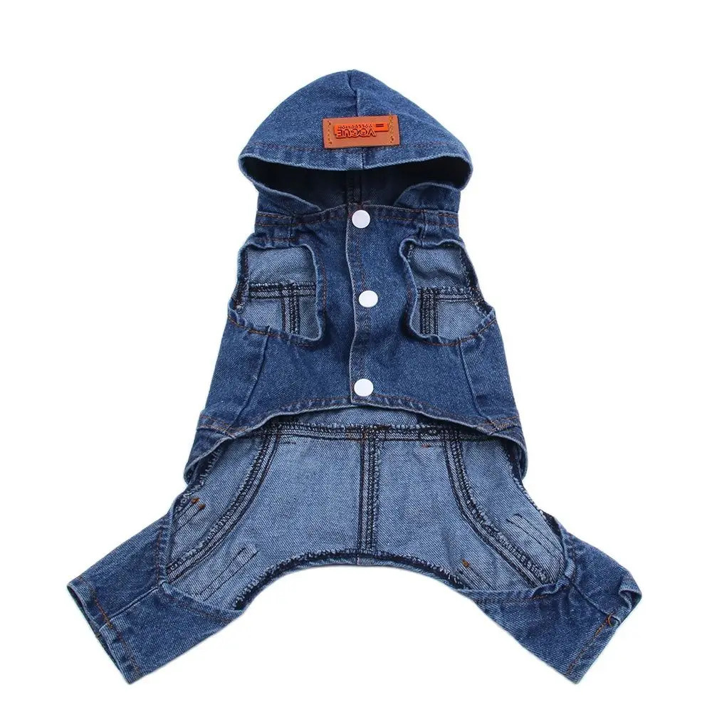Pet Dog Jean Jumpsuit Pants Denim Cat Puppy Coat Jacket Spring/Summer Clothes Apparel 6 Sizes 250729
