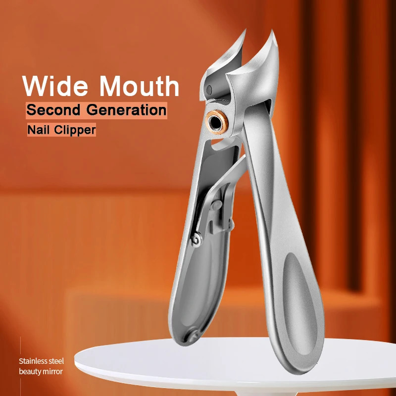 1pcs Toe Nail Clippers for Men Thick Ingrown Toenails Large Wide Jaw Opening Slanted Long Handle No Splash Fingernail Clipper wi 250729