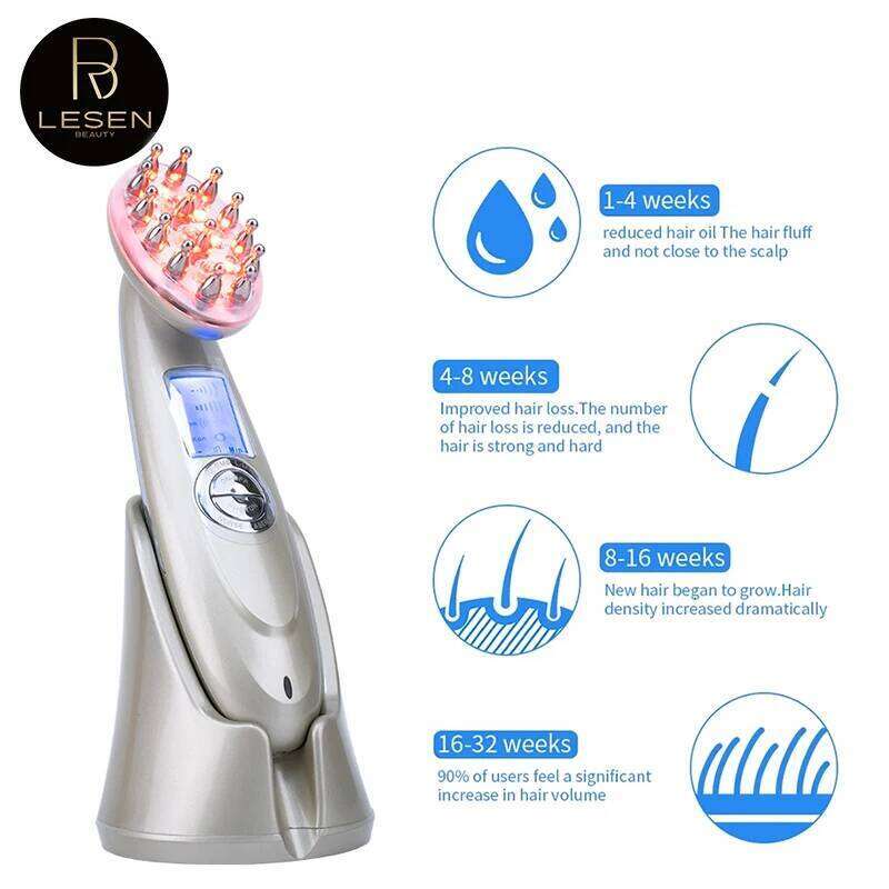 Infrared EMS Vibration Anti-Dropping Massager Scalp Massage Comb Micro-Current Care Hair Loss Treatment Travel Essentials