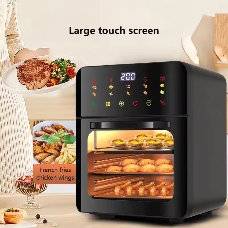 intelligent visual air fryer 15L 1350W cooking robot digital touch control oil free for dorm and house stainless steel new design electric fryer stove