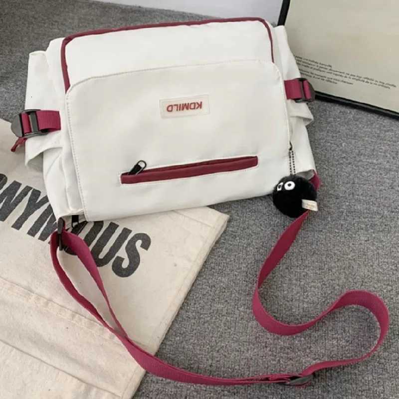 Mens Harajuku Shoulder Bags Waterproof Canvas Crossbody Bags Teen Boys School Messenger Bag G250729