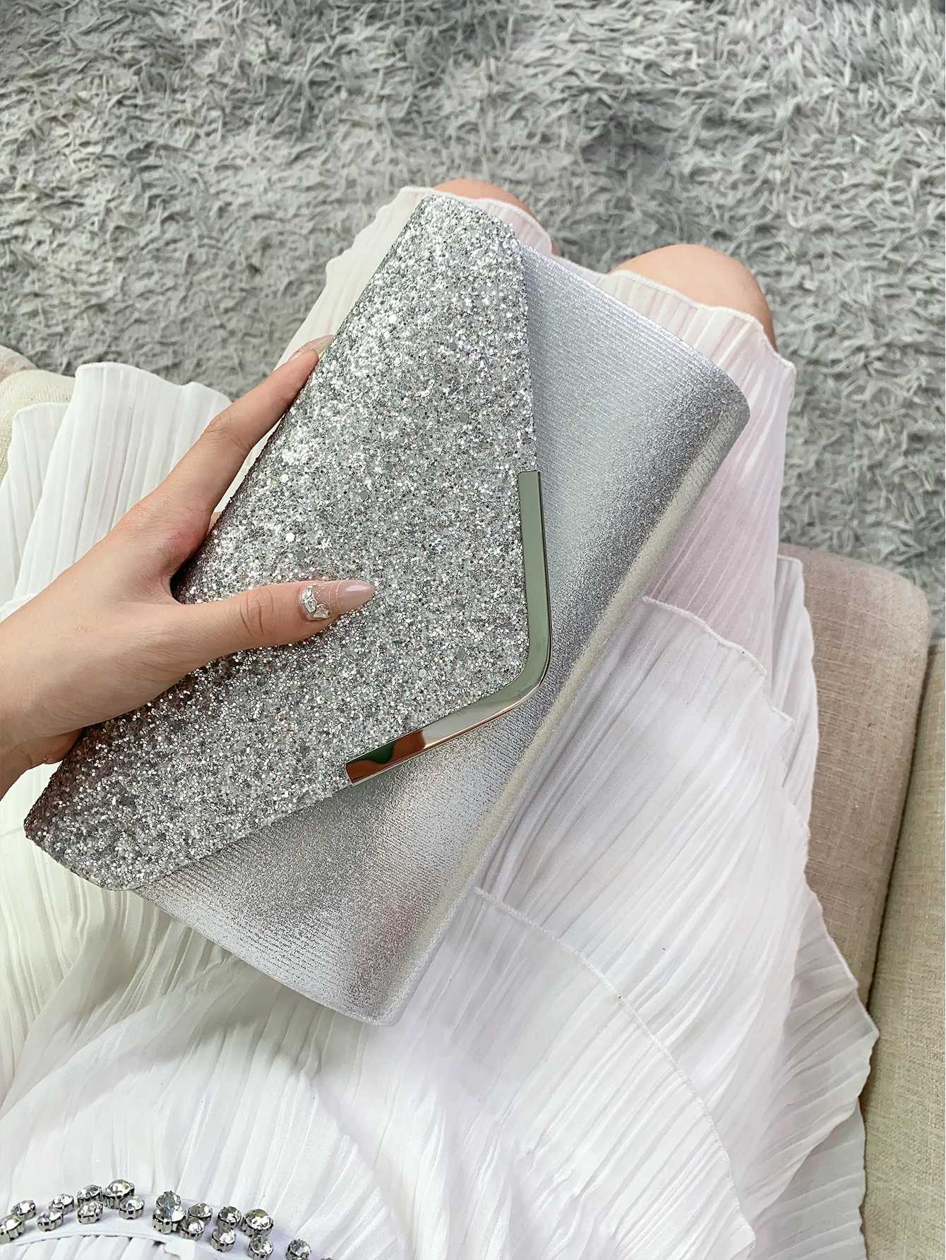 Glitter BlingShiny Elegant And Fashionable Envelope Clutch Bag Party Wedding Handbag For Women Dinner Bag Y250730
