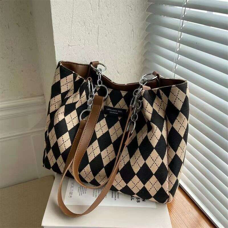 Women's Canvas Bag Designer 2025 New Tote Large Capacity Single Shoulder Underarm Bag Fashionable