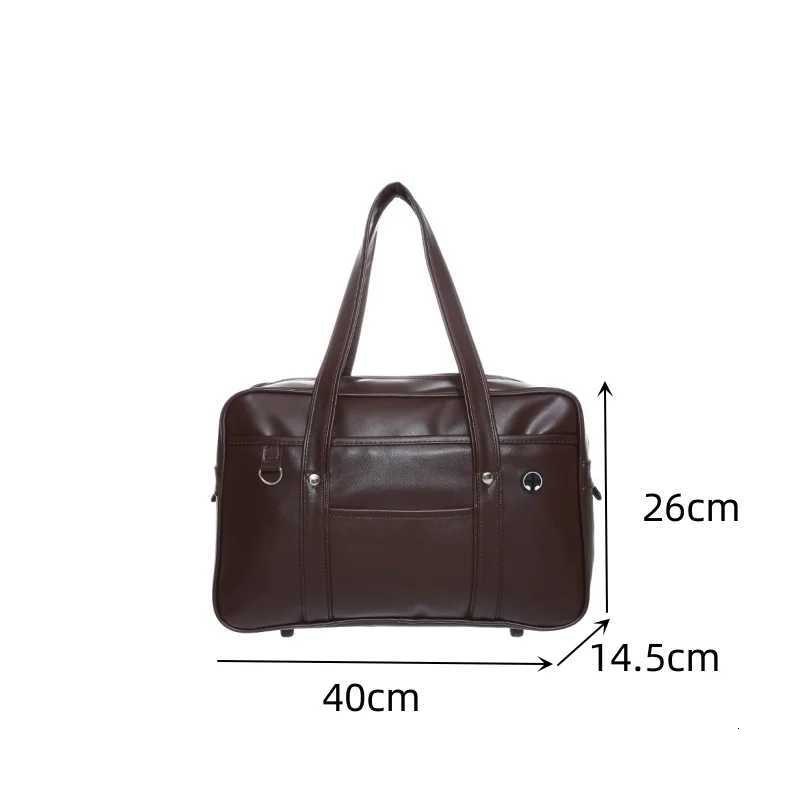 Japanese two-dimensional student JK uniform bag PU schoolbag COS wear-resistant waterproof one-shoulder Messenger handbag Y250730