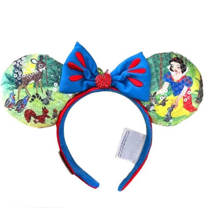 Disney 2024 Christmas Headbands 50th Anniversary Pirate Headwear Mickey Mouse Classic Mermaid Disney Earphones Fashion AccessoriesXJ250504