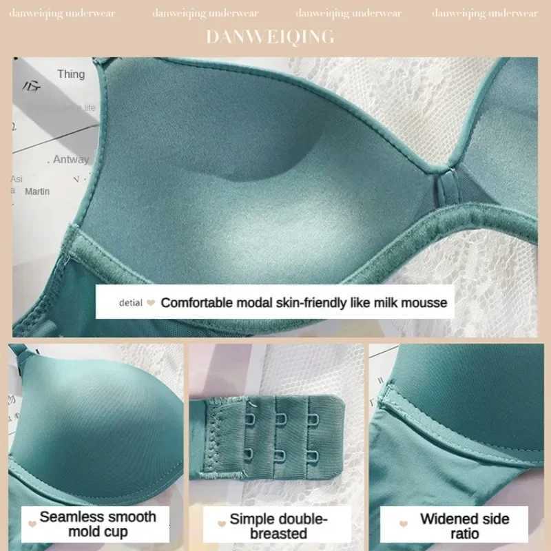 Women No Wire Push Up Seamless Bra Underwear Students Breathable Thin Solid Bras Womens Breathable Gathered Bra Z250730
