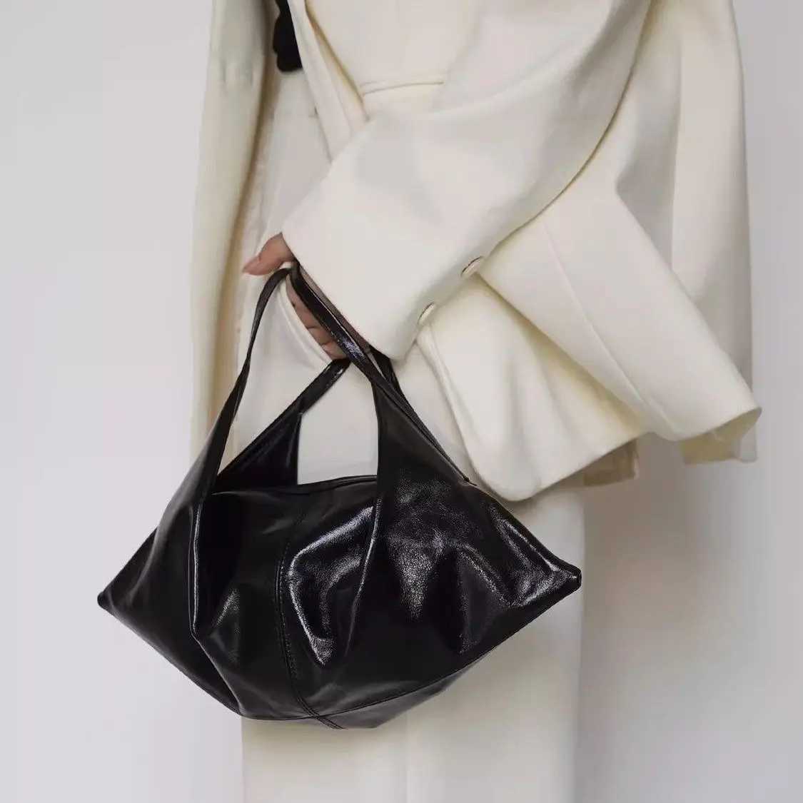 Women Bag Koren PU FAshion Simple Office Lady Shoulder Bag Handbag Pures and Bags Crossbody Irregular Bag Y250730