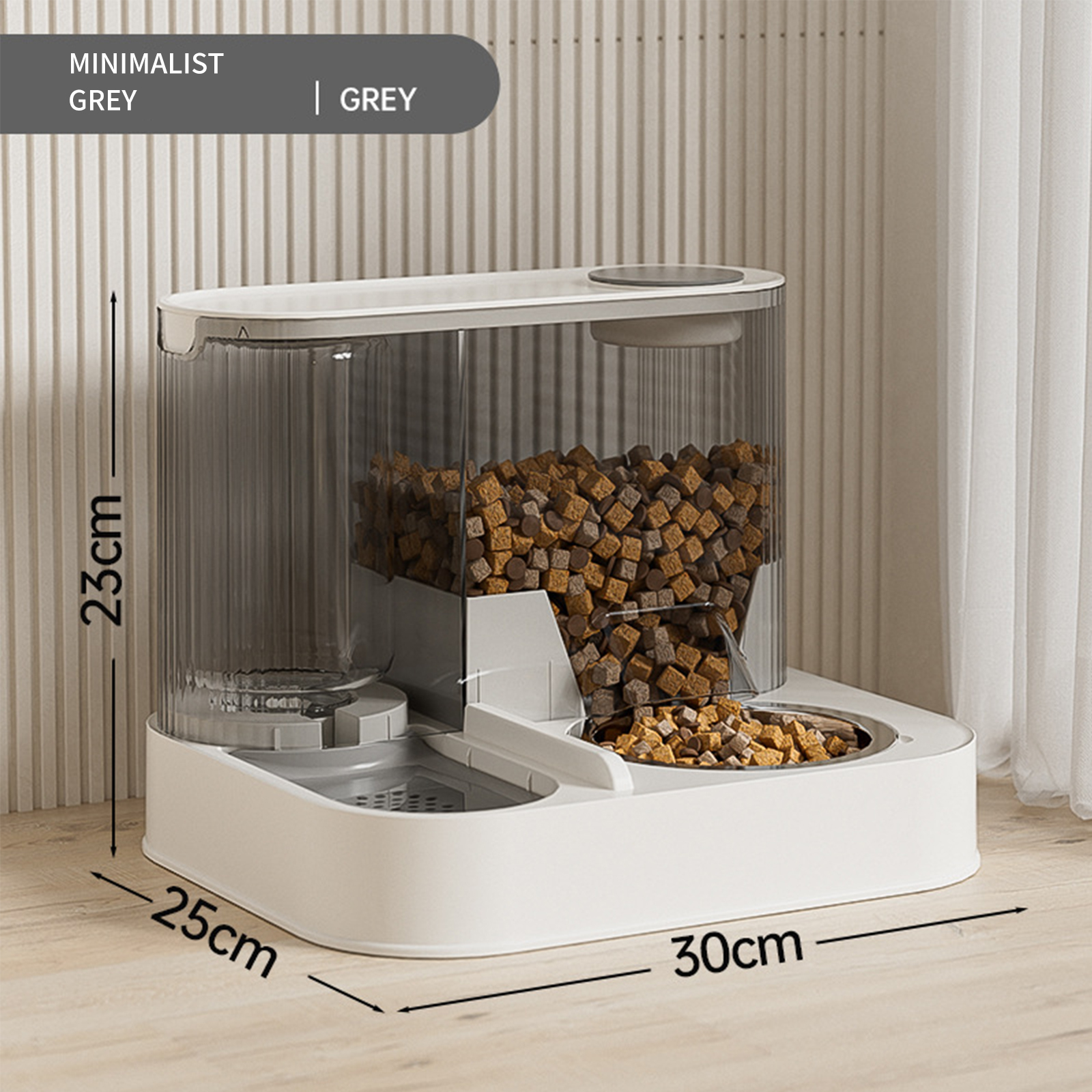 Automatic Feeding Machine Cat Bowl Dog Bowl Cat Food Feeding and Drinking Water 2-in-1 Stainless Steel Pet Bowl Pet Supplies