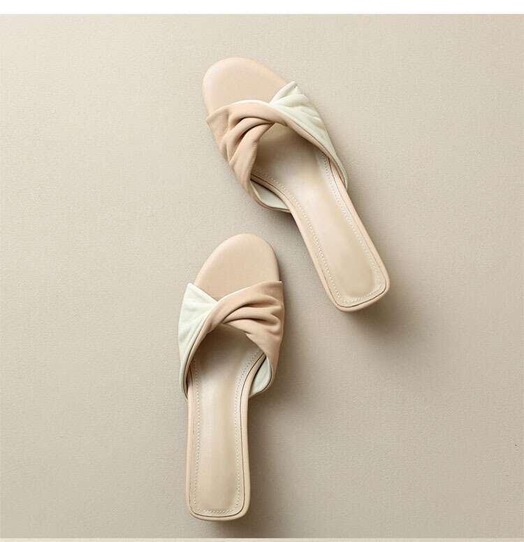 Fairy Chunky Sandals Women, High-End Feel, Summer 2025 Fashion, designer shoes French Style One-Strap High Heel Slippers for Women