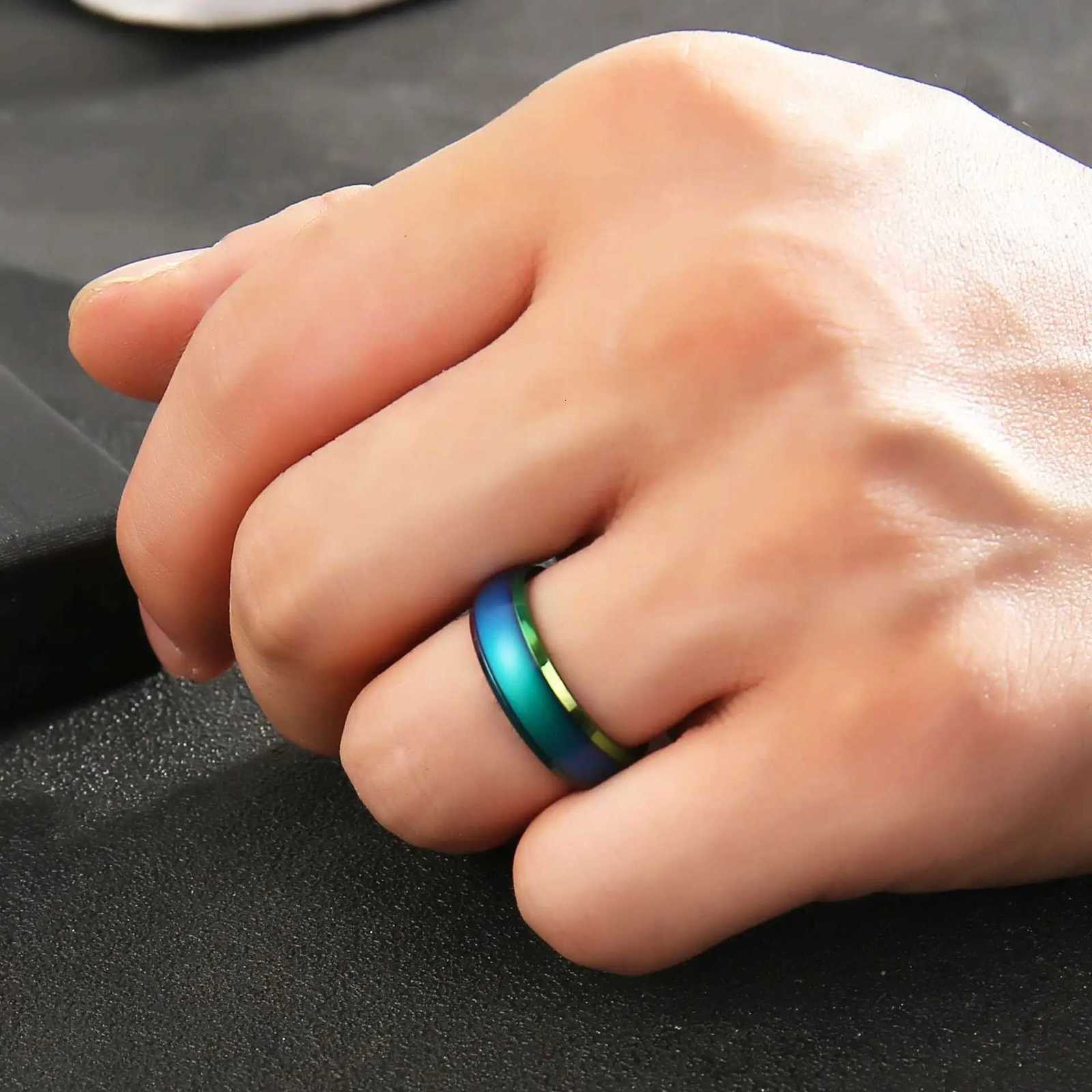 Changing Color Rings Magic Mood Emotion Feeling Temperature Control Changing Rings for Women Men Couples Rings Tone Jewelry y250730
