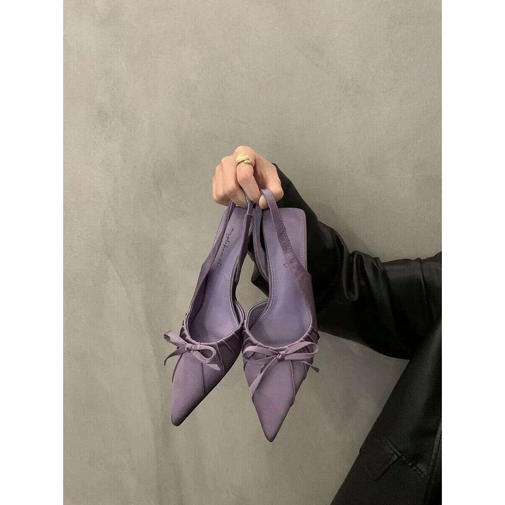 Summer designer shoes designer Slip On High Heel Women Sandals Fashion Butterfly-knot Singbacks Pumps Stripper Party Female Sandalias