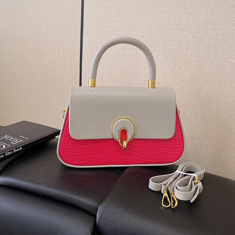 Color-Block Handbag for Women 2025 New Trendy Fashion Patchwork Single Shoulder Crossbody Small Square Bag ddmymoon