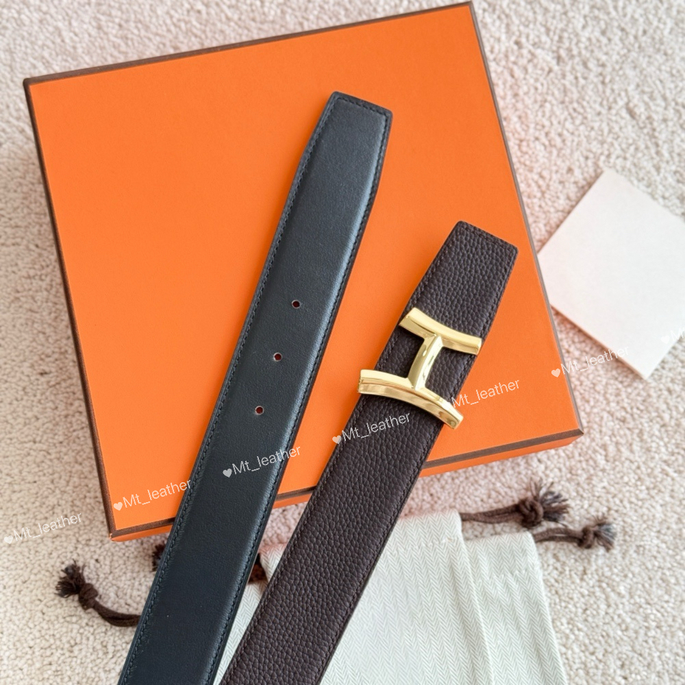 2025 fashion designer belt men genuine leather belt high quality luxury SCRIPT buckle width 3.8cm brown black gray Chocolate blue Reversible waist togo leather belt