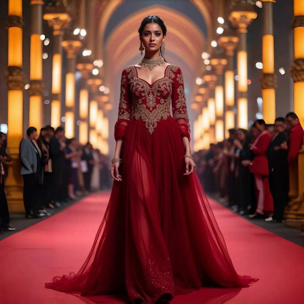 Elegant Burgundy Evening Dresses Lace Appliques Long Sleeves Formal Occasion Gown Tulle A-Line Prom Reception Dress