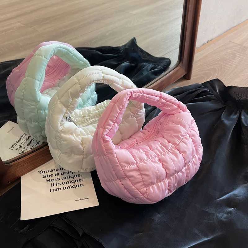 Womens handbag pleated plaid cloud bag armpit bag stylish mini handbag Y250730