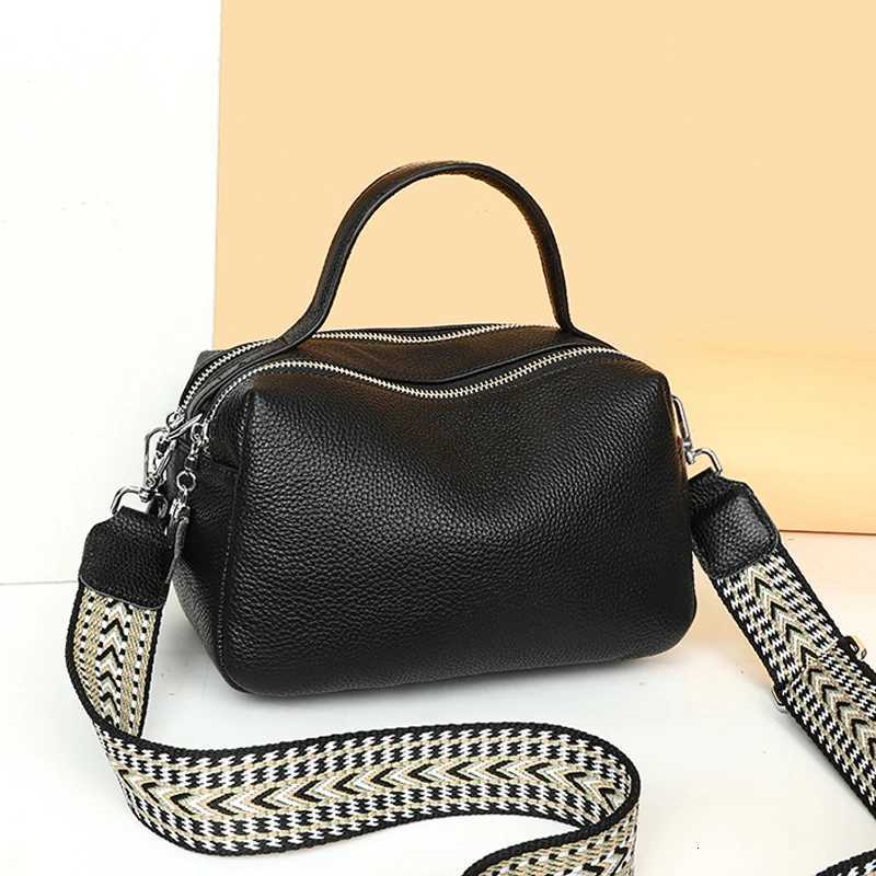 2023 Fashion Crossbody Bags Womens Genuine Leather Bag Simple High Quality Tote Bag Vintage Boston Handbag Female Shoulder Bags Y250730