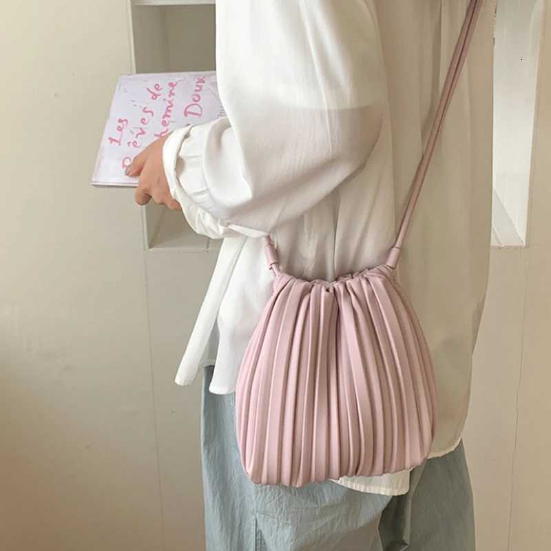 Casual Crossbody Bags For Women Shoulder Messenger Bag Small FAshion Pu Phone Purse Ruched Sling Bag Y250730