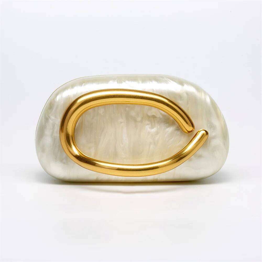 Women Big Brass Metal Name Acrylic Box Clutch Evening Bags Bridal Wedding Purses And Handbags Beach Gift Designer Purse