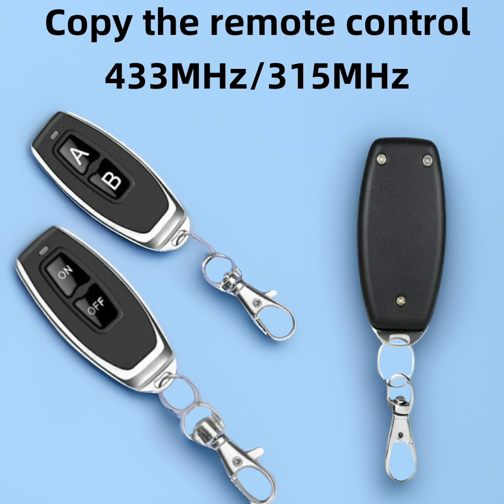 433/315MHz Self Copy RF Remote Control Wireless Transmitter 2 Buttons for Garage Door Gate Home Opener