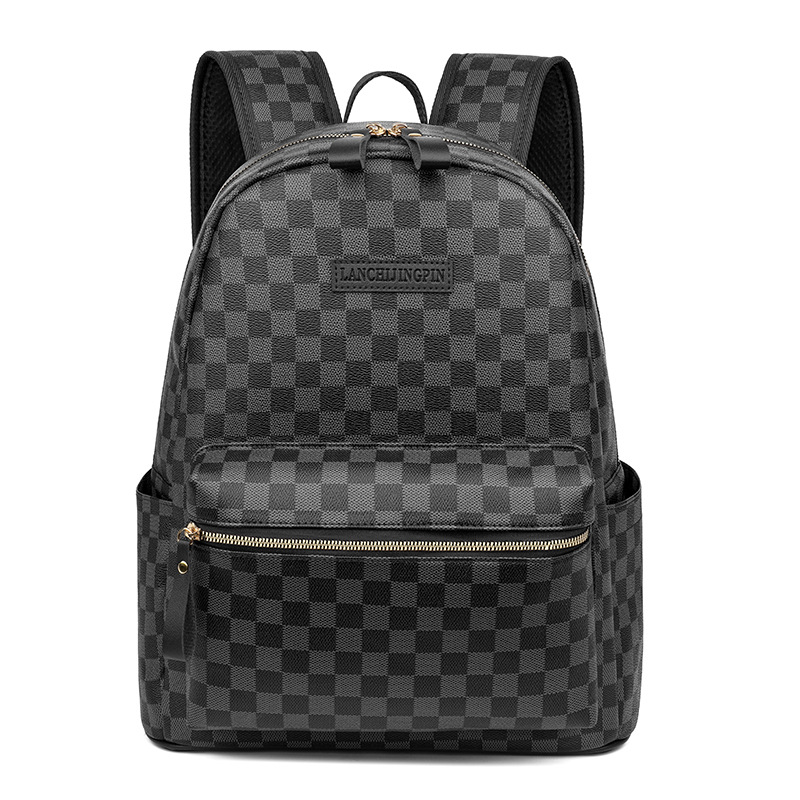 free shipping for designer bag Backpacks for men women checkered business computer large-capacity fashionable travel bags soft leather college student