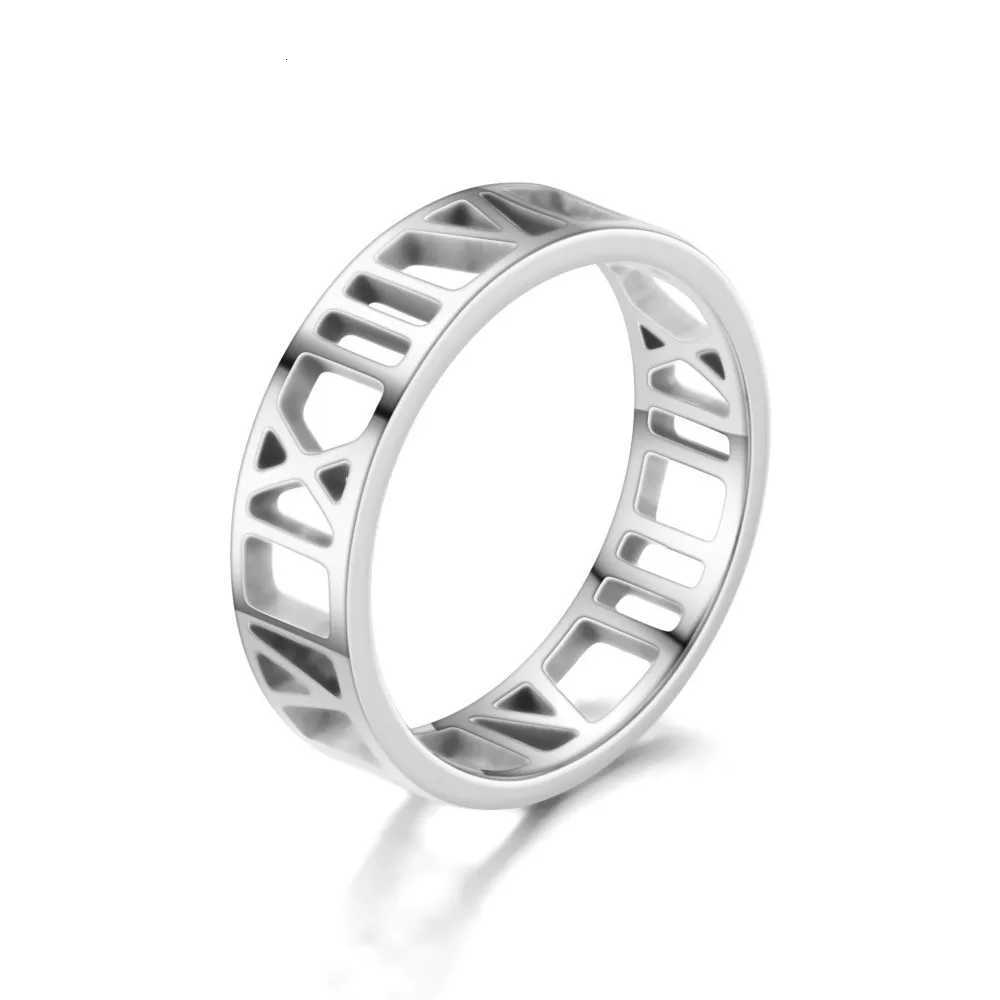 6mm Hollow Out Stainless Steel Men Rings Fashion Simple Temperament Trend High Quality Ring Jewelry Gifts for Boyfriend y250730