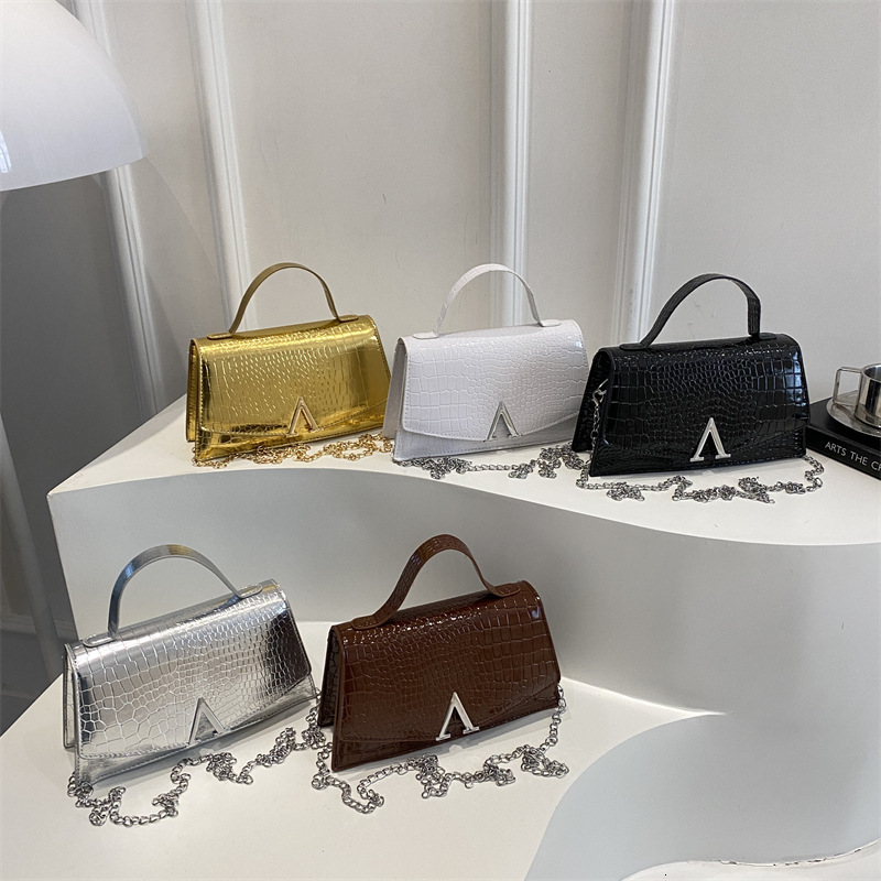 Trendy Personality Crocodile Pattern Casual Small Square for Women 2025 New Fashionable Niche Chain Shoulder Crossbody Bag ddmymoon