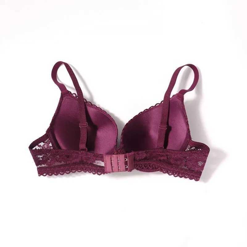 75 80 85 B C Cup Womens 3/4 Cup Plunge Bras Sexy Lace Solid Color Thin Mold Cup Bra Without Underwire Bralette Z250730