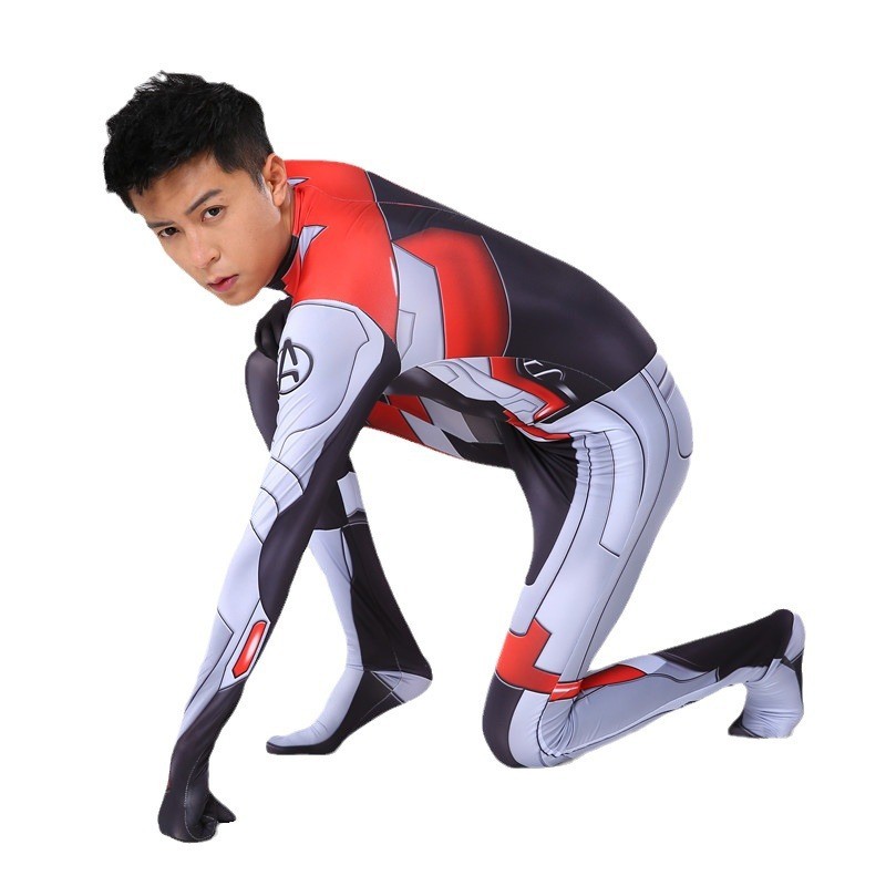 Children's sci-fi hero style quantum battle suit, one-piece tight-fitting suit, future warrior theme cosplay performance costume