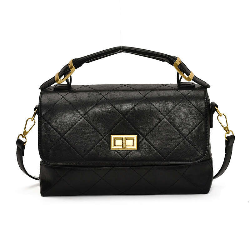 Lingge color blocked flip top handbag with faux leather velvet and PU leather feel, single shoulder crossbody bag, fashionable and versatile commuting