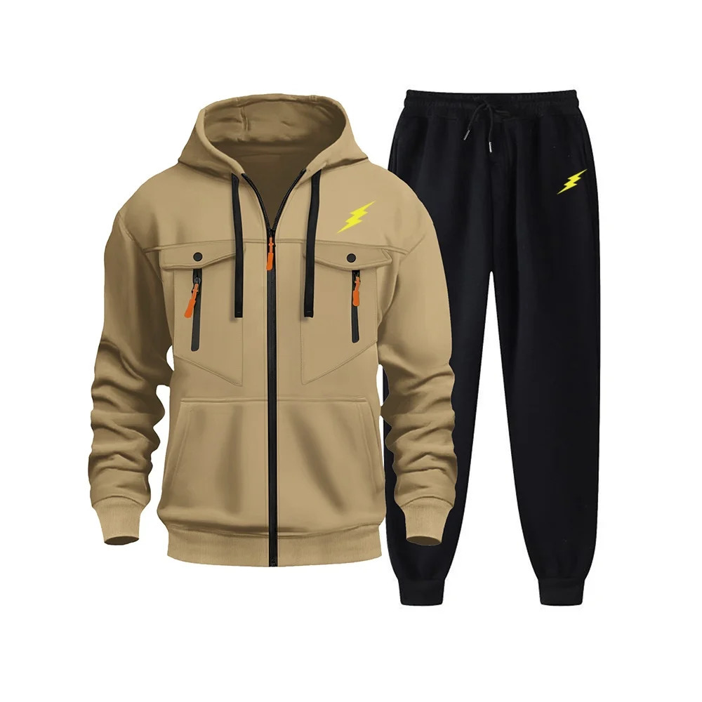 High Quality Mens Tracksuit Casual Jogging Men Versatile Sweatshirts Sweat Pants Fashion Comfort Daily Sports Simple Hoodie Set 250731