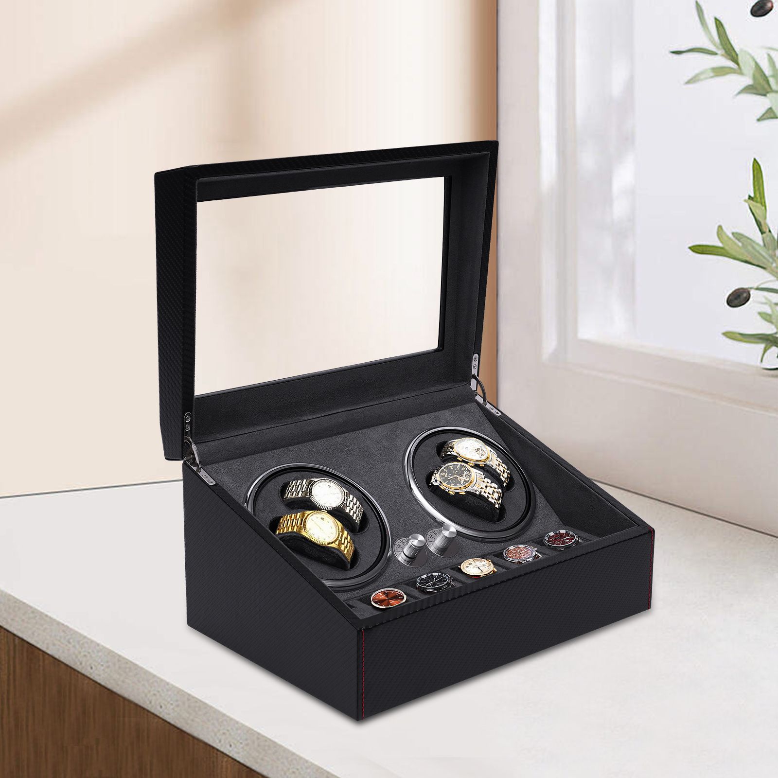 Watch Winder High Quality Automatic Watch Shaker, Silent Motor Case, Mechanical Case, Watch, Storage, Watch Jewelry Display