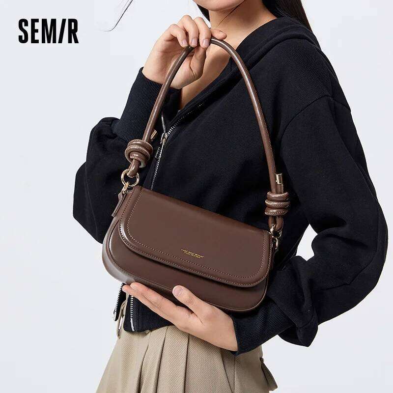Semir Crossbody Women Outing Fashionable Small Square Lettering Printed Handbag Commuting Bag