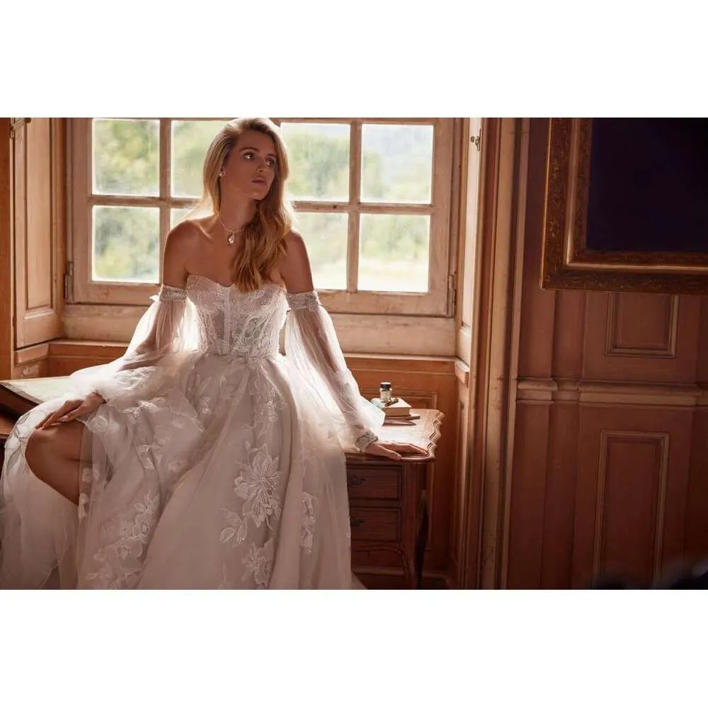 Sparkly Backless Princess Wedding Dress Sequins Pearls Bridal Ball Gowns Sweetheart Off Shoulder Custom Made Bride Dresses Vestido De Novia Plus Size