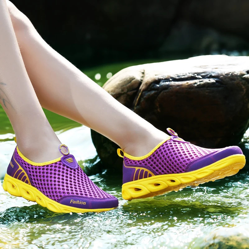 PUAMSS 2024 Women Hiking Shoes Outdoor Sneakers Walking Breathable Aqua Shoes Summer Water Shoes Women Flats Women 250725