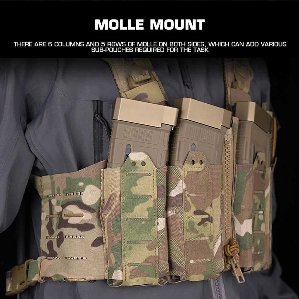 500D Nylon SF Hunting Vest for Men Adjustable Molle H-harness Chest Rigs Lightweight Airsoft Vest With M4 AR Magazine Pouch XJ251114