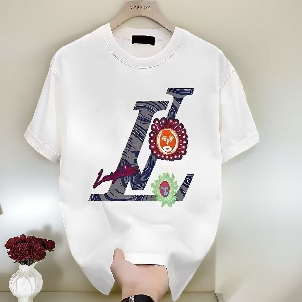 Summer high-quality clothing brand designer men's and women's casual T-shirts, men's printed letter short-sleeved round-neck men's fashion T-shirts, Asian SIZE S-4XL
