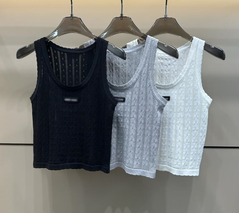vintage hollow out Women's Tanks Camis Knitted vest woman girls sleeveless sweater tank top Miu1288