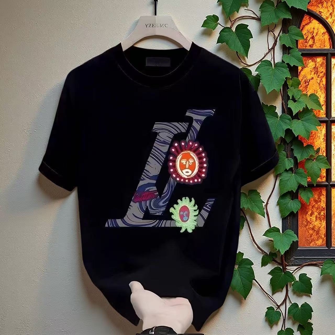 Summer high-quality clothing brand designer men's and women's casual T-shirts, men's printed letter short-sleeved round-neck men's fashion T-shirts, Asian SIZE XS-4XL