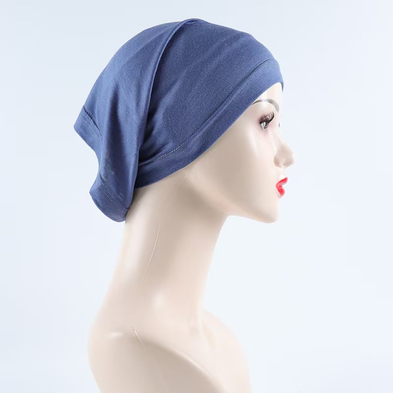 T1356 rayon jersey headscarf bottoming hat elastic mercerized cotton tube