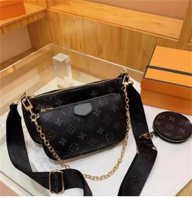 Designer Shoulder Bags louievvuitton bag crossbody Set Top Luxury Wallet Shoulder Bag Women Classic Flower Pochette Bag Leather Clutch Tote Messenger bags