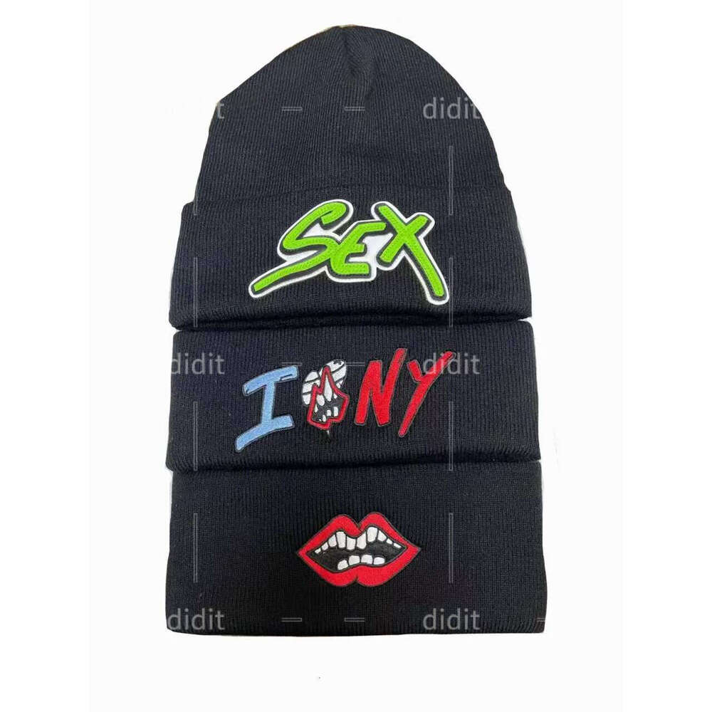 BeanieSkull Caps Trend hip-hop skateboard cold sex records matty boy embroidered leather knitted men and women all-match casual hat 230324