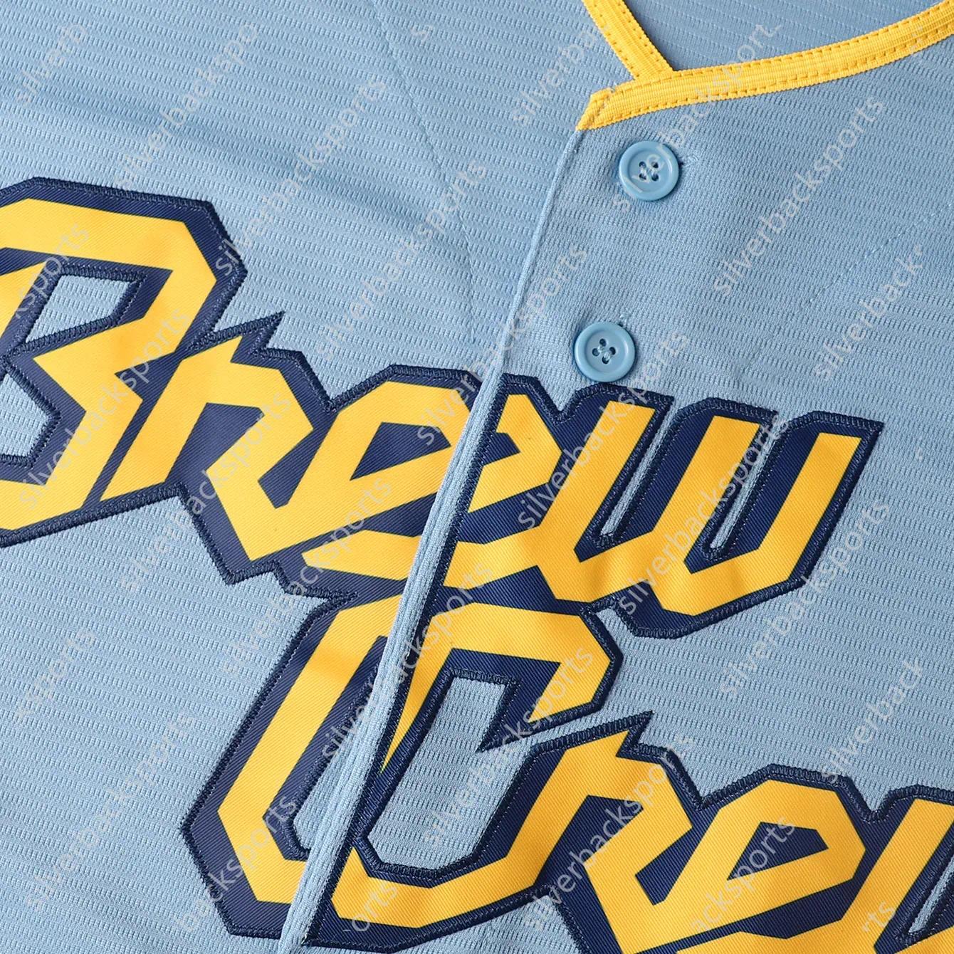 22 Yelich Baseball Jerseys Jackson Chourio Jacob Misiorowski Sal Frelick Brice Turang William Contreras Freddy Peralta Joey Ortiz Trevor Megill Embroi