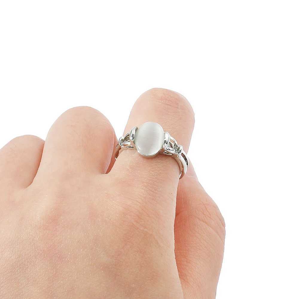 Twilight Saga Bella Ring Fashion Silver Plated Opals Rings Simple Classic Movie Film Jewelry For Women Finger Accessories y250730