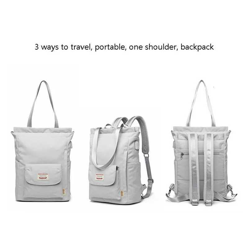 Women Backpack Waterproof Stylish Laptop Backpack 13 13.3 14 15.6 inch Korean Fashion Oxford Canvas USB College Backpack Bag Fem G250729