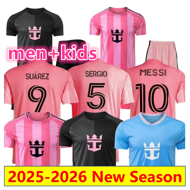 25 26 Inters MESSIS Soccer Jerseys Miamis SUAREZ Football Shirt 2025 2026 HIGUAIN TRAPP PELLEGRINI Martinez FC CARRANZA PIREZ MORGAN men kids Kit Fans