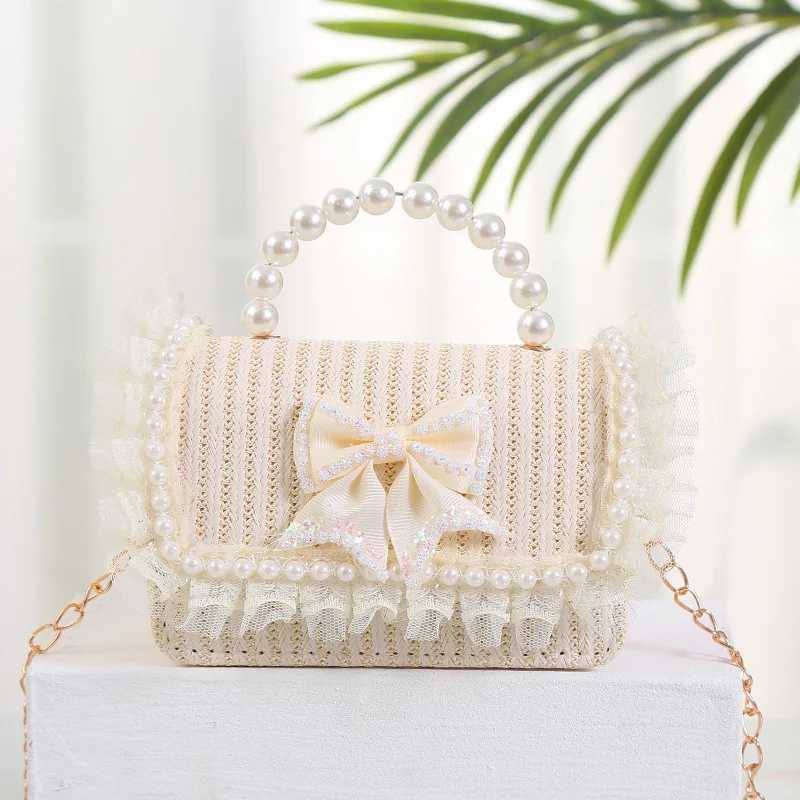Simple Bowknot Straw Bag Messenger Portable Dual-purpose Holiday Ladies Bag New Fashion Summer Bag Y250730