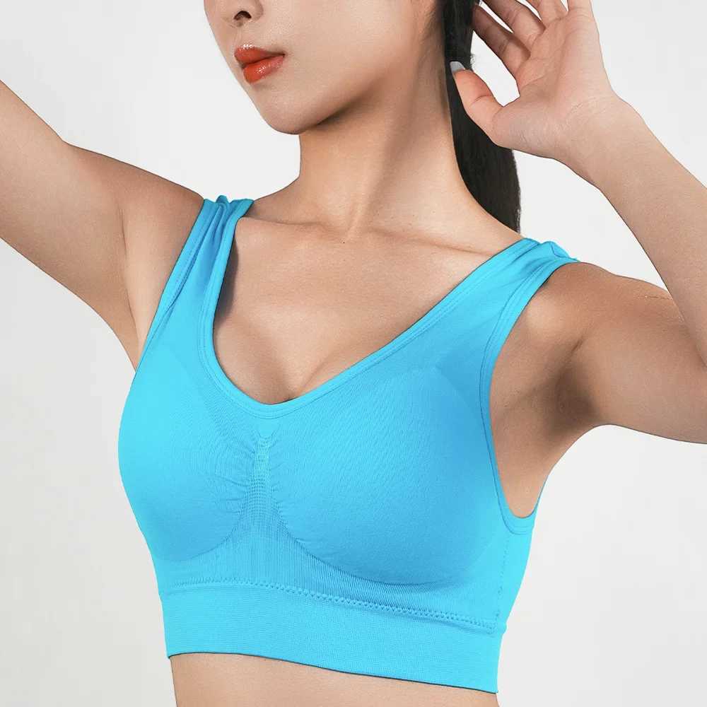 2024 Womens Push Up Bras Running Gym Seamless Breathable Vest Top Removable Padded Anti-sagging High Elasticity Sports Brassiere Z250730
