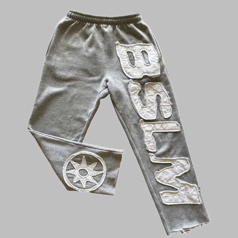 Autumn Winter New Sweatshirt Personality Style High Street Hip Hop Letter Embroidery Fashion Casual Pants Unisex